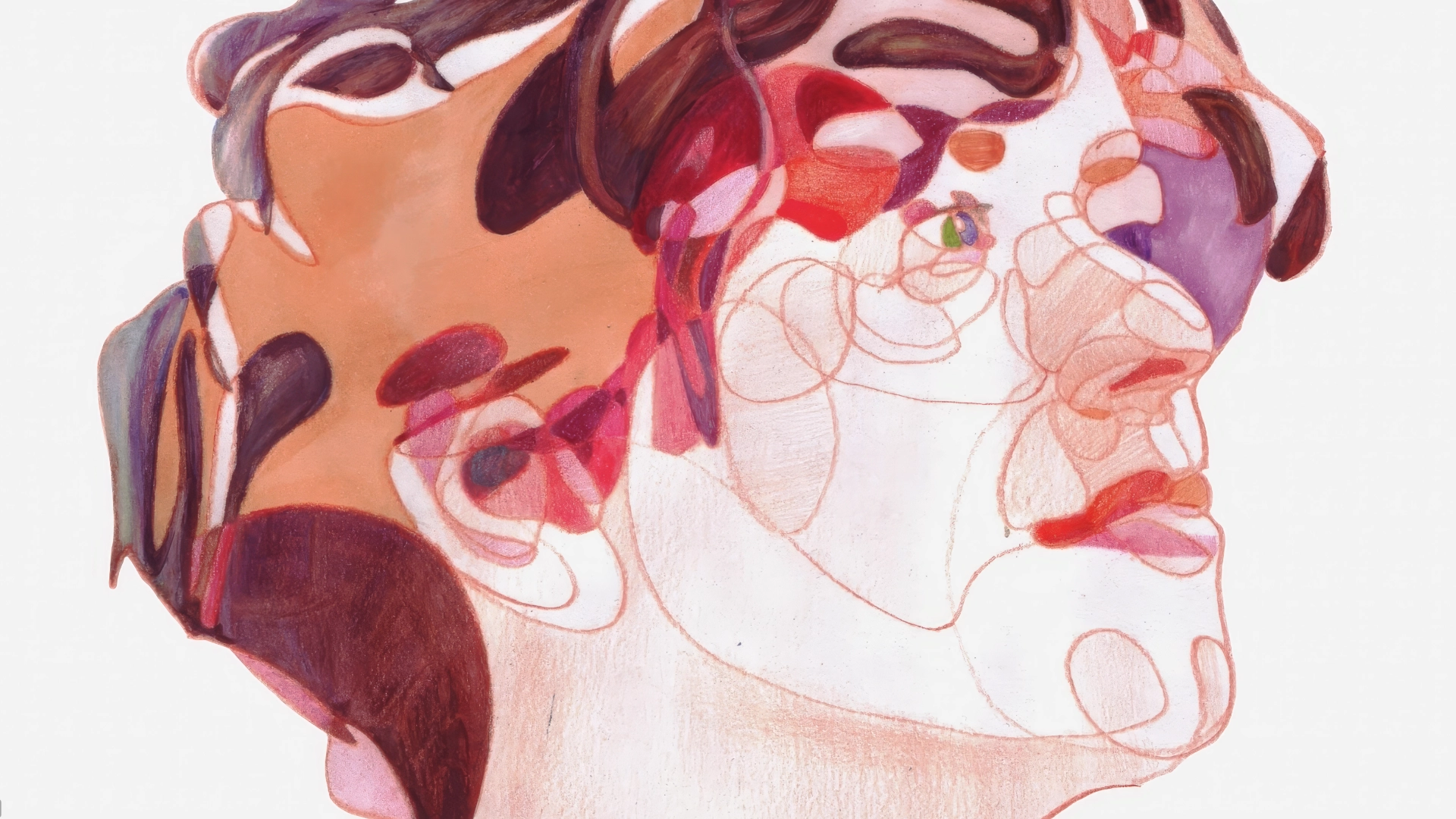 one-line drawn portraits